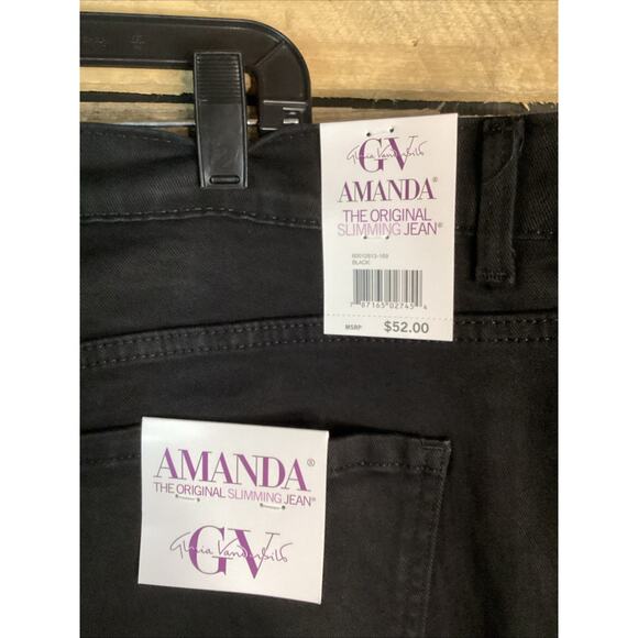 Gloria Vanderbilt Amanda Jeans Size 22w Short (petite) Black - Picture 6 of 6